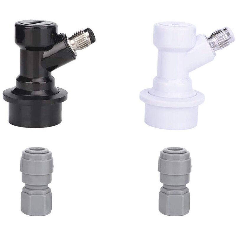 Conector de bloqueo de bola, Home Brewing Ball Lock Keg conector Bloqueo de bola desconectar + 8mm-1/4 pulgadas MFL conector de empuje rápido