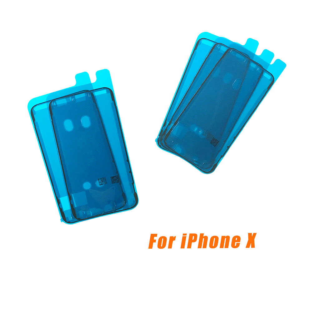 1 Uds pegatina impermeable de para iPhone X XS MAX XR 6 6s 7 8 plus LCD cinta para pantalla 3M pegamento adhesivo piezas de reparación