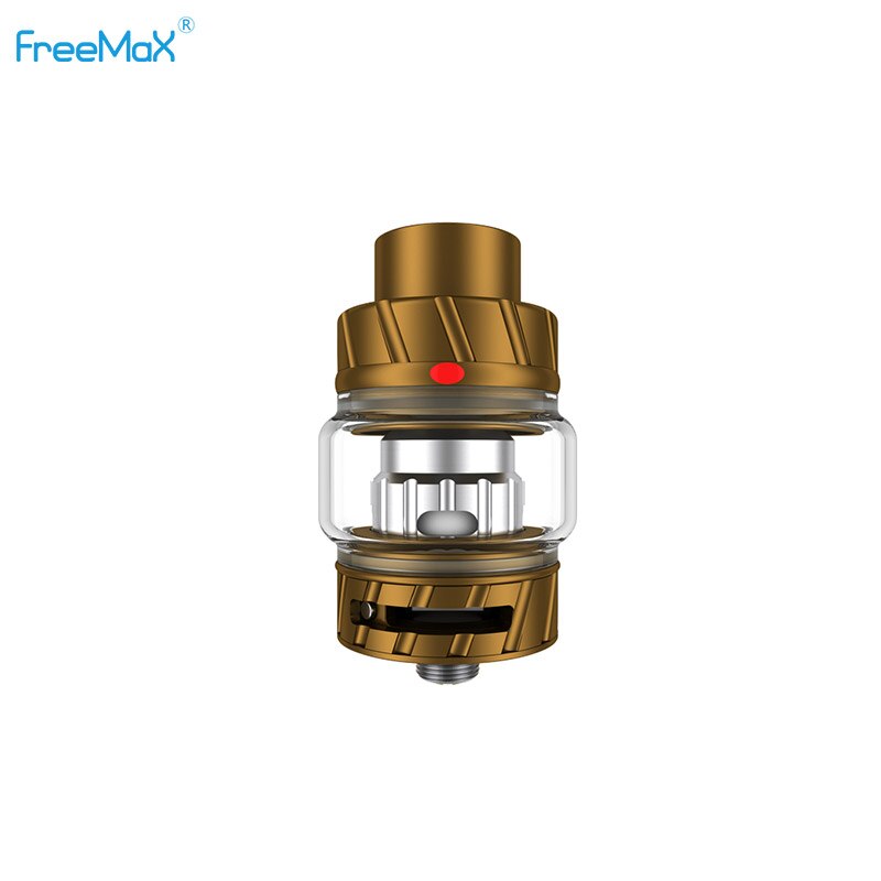 Original Freemax Fireluke 2 Subohm Tank 2ml/5ml Capacity with TX1 & TX2 mesh coil slide-to-open top fill vs Mesh Pro Tank: Metal Golden