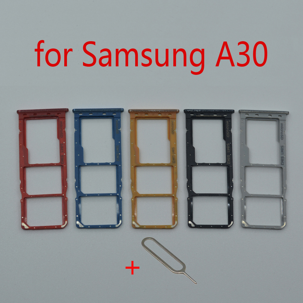 Soporte para bandeja de tarjeta SIM para Samsung Galaxy, A30, A305, A305F, A305FN, A305G, A305GN, adaptador de ranura para tarjeta Micro SD Original