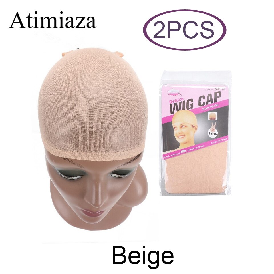 10 Pieces (5 packs) wig cap Brown Beige Coffee Nylon Wig Caps Hair Wig Nets Stretchable Elastic Hair Net Vendor: Beige