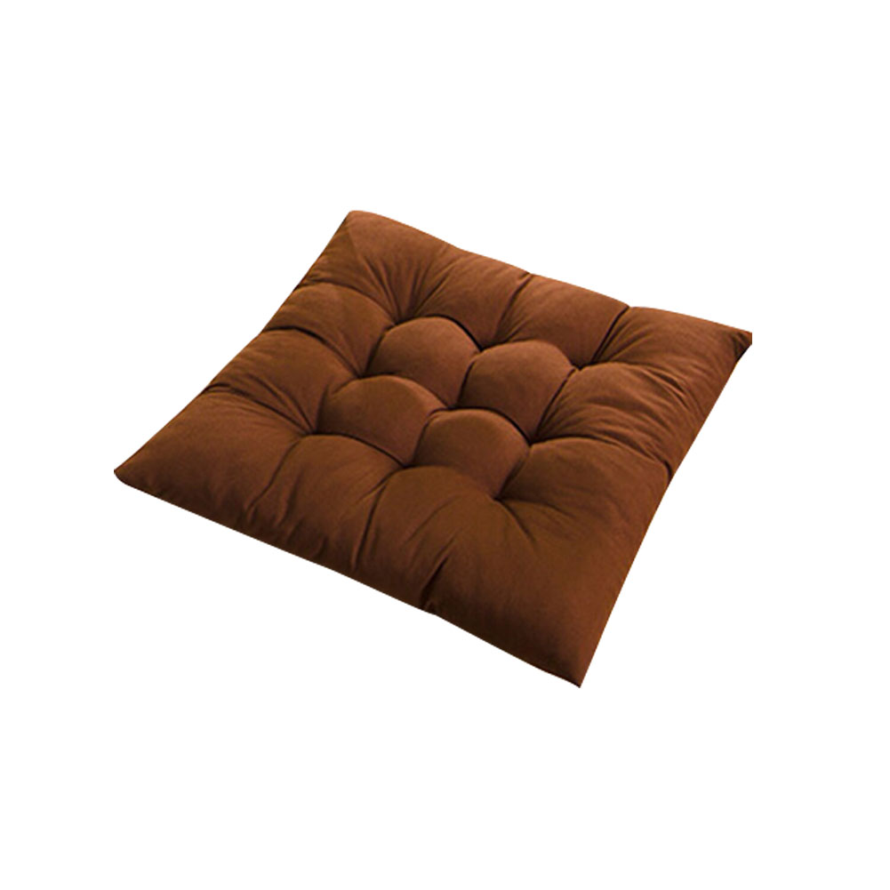 Zachte dikke kussen stoelkussen effen kleur gebonden touw stoelkussen eetkamer keuken kantoor huisdecoratie stoelkussen decoratie: Koffie