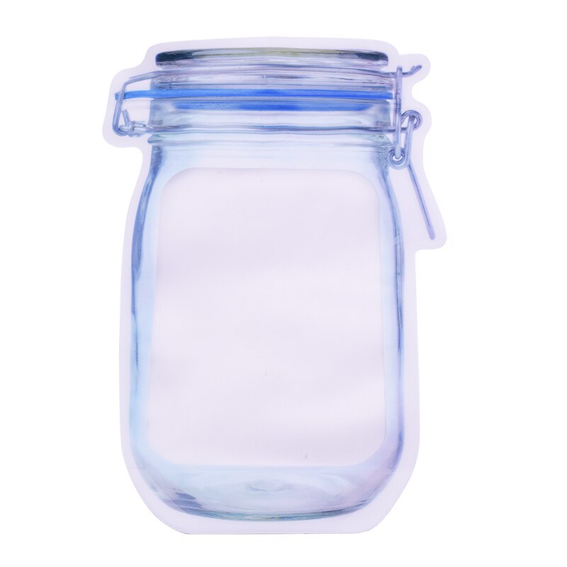 5 stks/partij Mason Jar Ziplock Zakken Herbruikbare Snack Seal Voedsel Saver Opbergtas voor Thuis Keuken Draagbare Voedsel Pakket Tas levert 7: B03