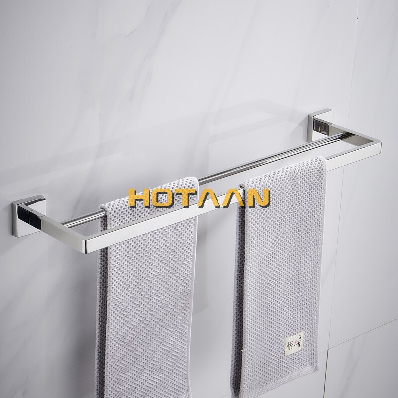(24 " ,60cm) dobbelt håndklædestang / håndklædeholder, lavet i rustfrit stål, krom finish, badeværelse hardware, badeværelse tilbehør