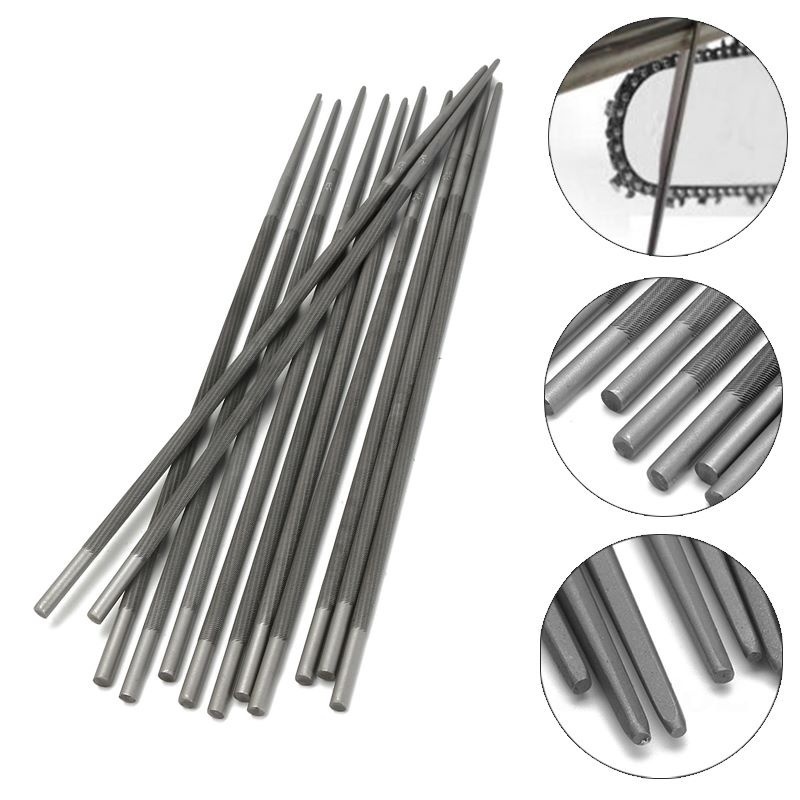 12 stuks kettingzaag ronde vijlen 4,8 mm voor het slijpen van kettingzaagslijper meestal