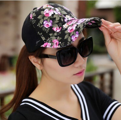 Pferdeschwanz Baseball Kappe Frauen Einstellbar chaotisch Brötchen Kappen Schwarz Rosa Hütte Mädchen lässig Baumwolle Snapback Sommer Gittergewebe Hüte: 2