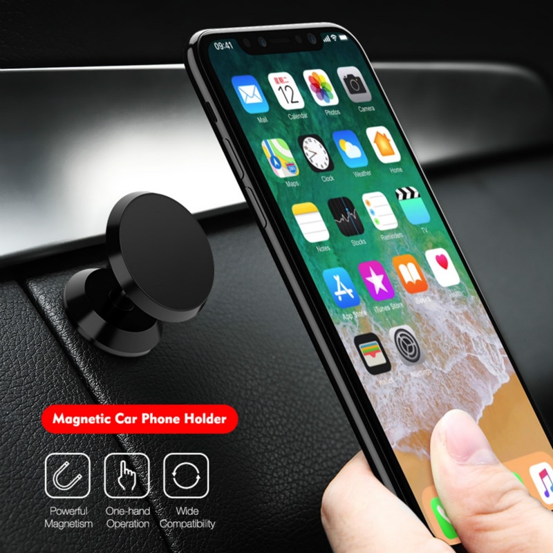 Support de téléphone magnétique pour voiture évent de voiture support de téléphone 360 support rotatif universel pour iPhone Samsung support magnétique support de voiture