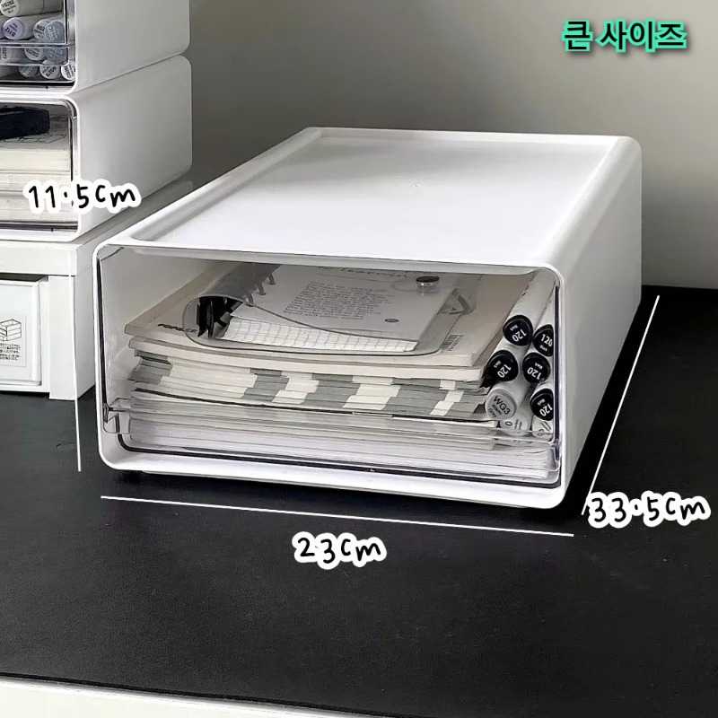 Organizador gaveta transparente documento de escritório diversos titular desktop gavetas de maquiagem organizador de mesa gavetas armários de papelaria: Vermelho