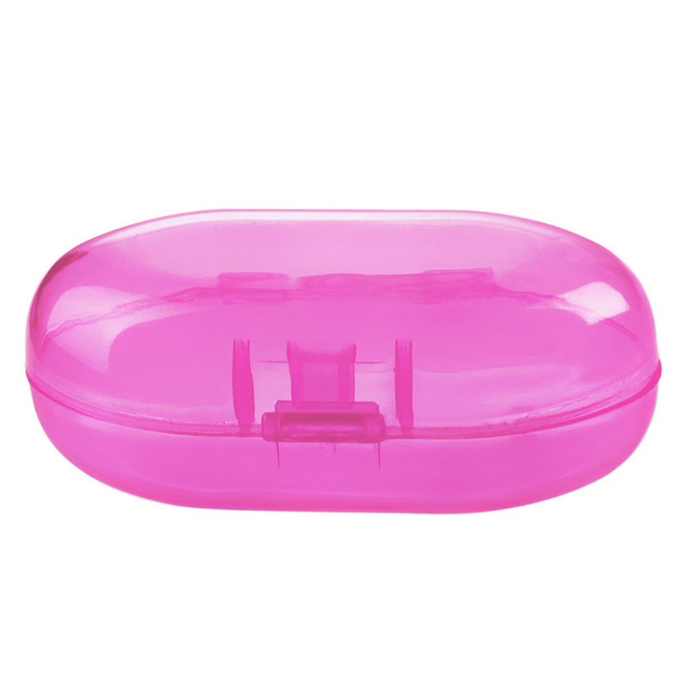 Tragbare Baby Finger Zahnbürste Kasten Reise Art Finger Zahnbürste Kasten transparent Anzug Baby Halfter Lagerung Kasten: Rosa