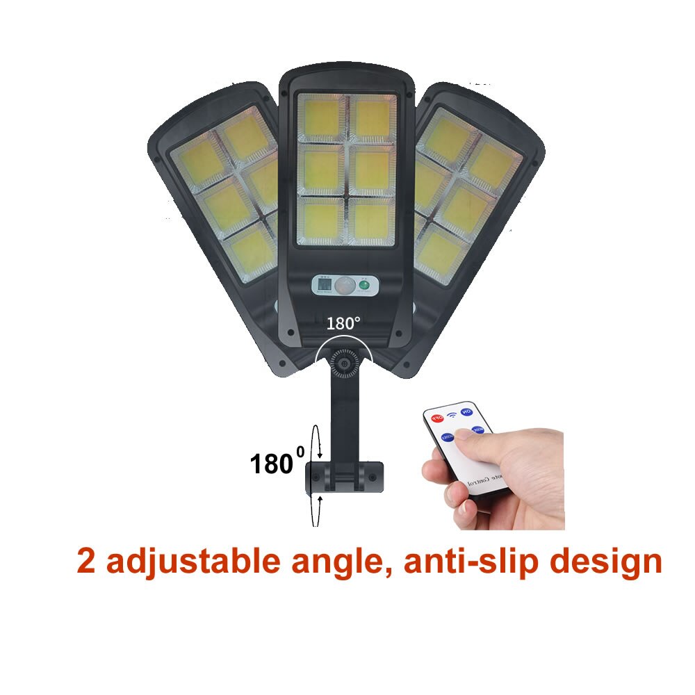 Solar light lamp floodlight reflector Wall Outdoor Waterproof Security Powered Motion Sensor Wall with Mounting Pole For Garden