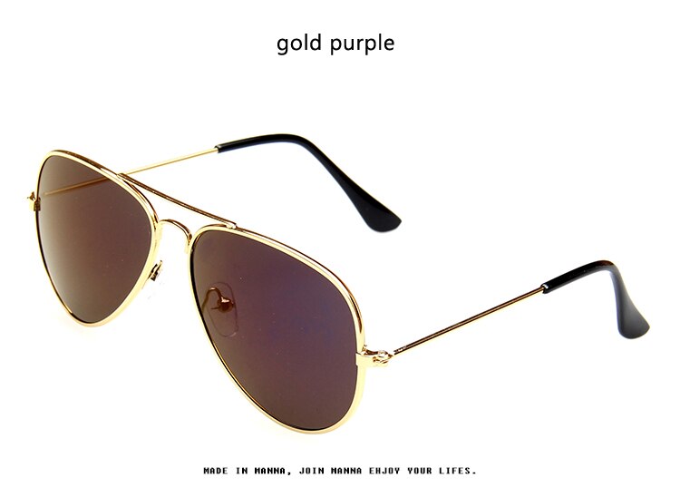 Longkeeper drenge piger børn solbriller mærke retro sød pilot solbriller børn oculos de sol gafas  uv400: Guld lilla