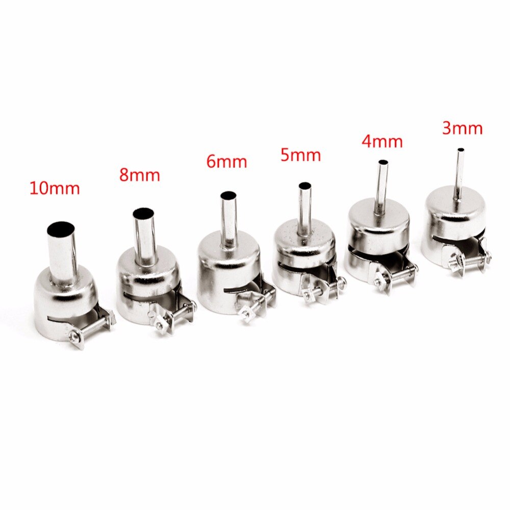 3/4/5/6/8/10mm 850 buses circulaires Air reprise reflux poste à souder 6 pièces/ensemble