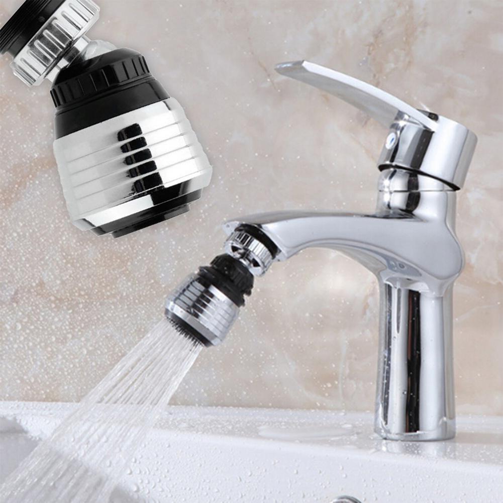 Grifo giratorio de 360 grados, punta de filtro de agua, grifo de burbujeo, economizador antisalpicaduras, grifos de cocina, suministros negro