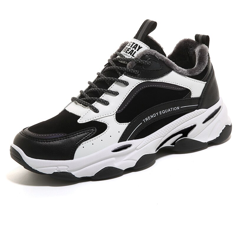 Dikke zolen trendy schoenen herenschoenen warme winter heren casual schoenen veterschoenen slijtvaste heren sportschoenen schoenen voor heren