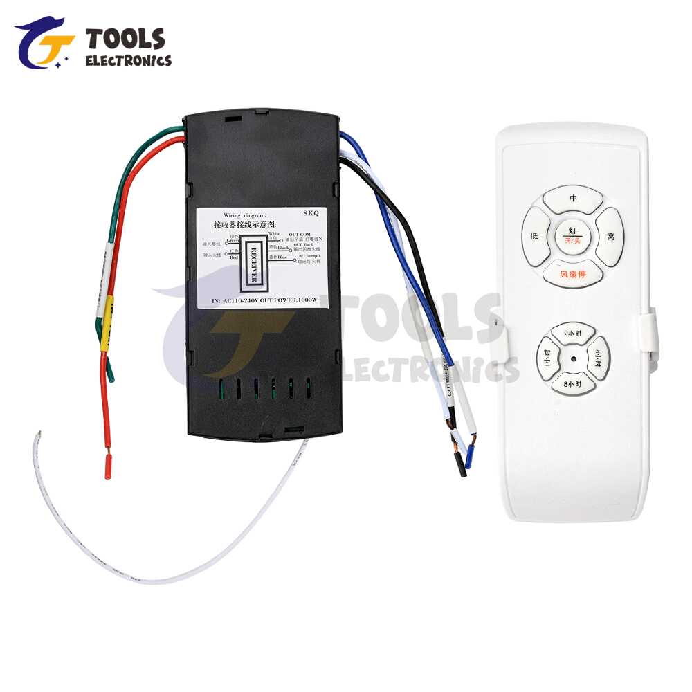 Fan Light Remote Control Kit Replacement Universal Fan Light Controller 3-Speed & Timing For Ceiling Fan Light Household