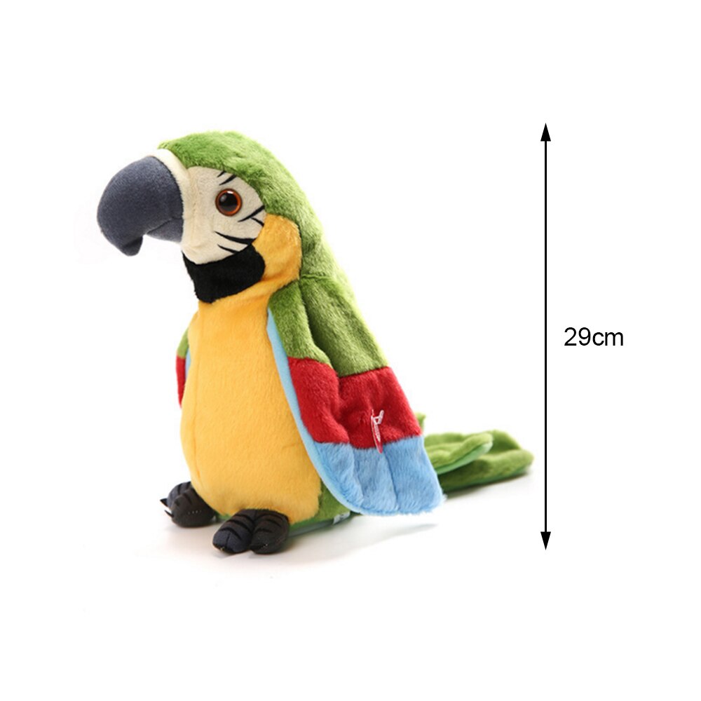 Kids Electronic Pets Talking Parrot Toys Funny Sound Record Plush Parrot Christmas for Children Educational toys: 3