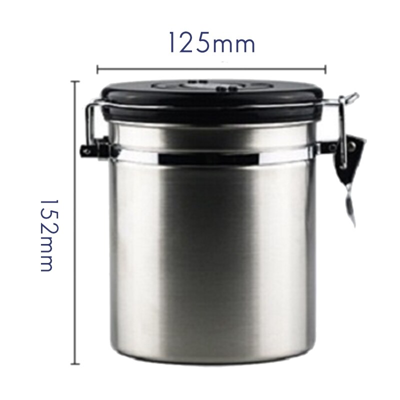 Coffee Storage Container Airtight Stainless Steel Coffee Canister Coffee Bean Container with Valve