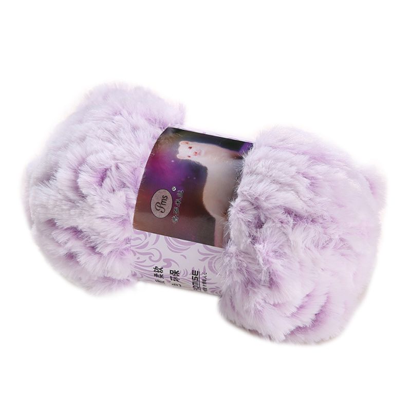 50g/Ball DIY Fluffy Plush Chunky Knitting Yarn Hand-Woven Crochet Velvet Thread XX9D: C