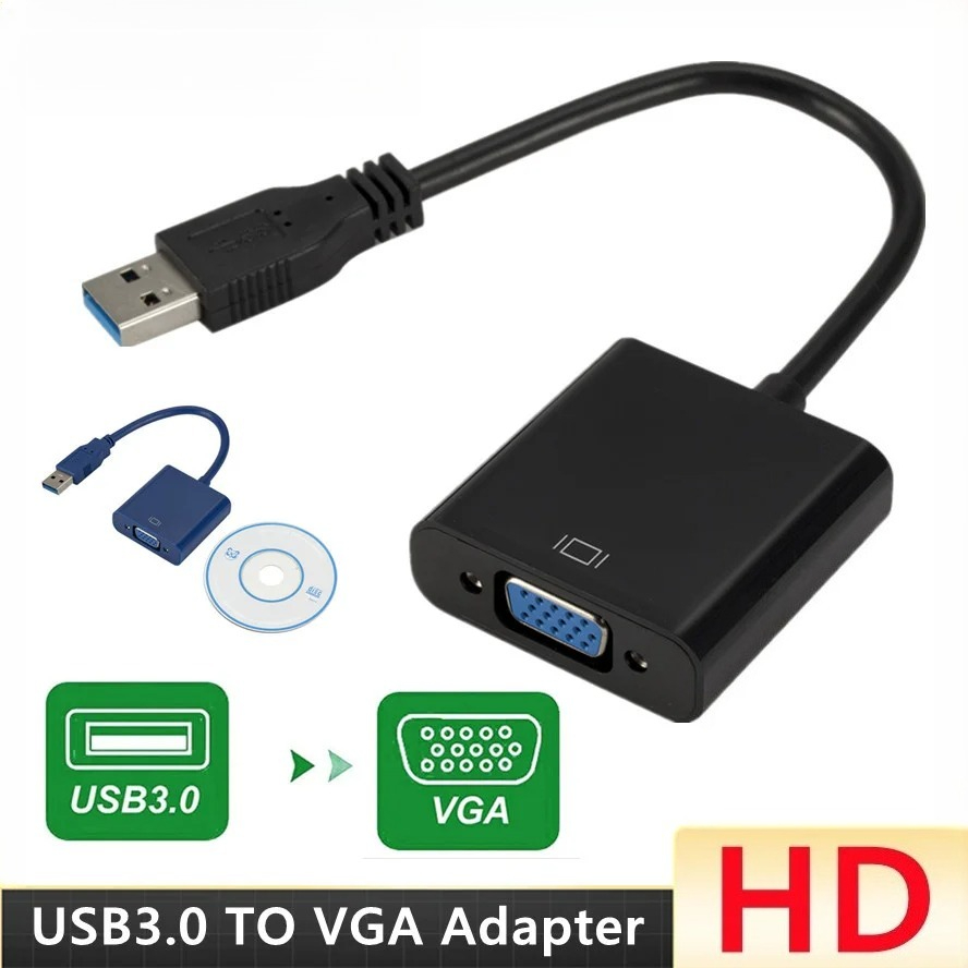HD USB 2.0/3.0 naar VGA Multi-Display Adapter Converter Externe videokaart Draagbare USB 3.0 naar VGA-converter USB-adapter