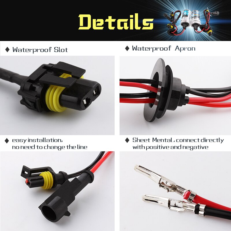 2 uds H8 H9 H11 bombilla de Xenón 55W 3000K 4300K 5000K 6000K 8000K 10000K 12000K lámpara de coche 12V faro de coche xenón H11 luces antiniebla