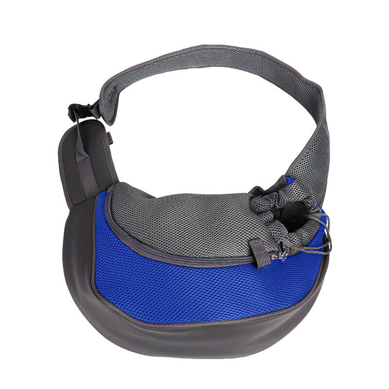 Pet Puppy Dog Carrier Rugzak Reizen Tote Schoudertas Mesh Sling Carry Pack Comfort Travel Tote Schoudertas Sling Rugzak: Blauw / 40X13X26cm