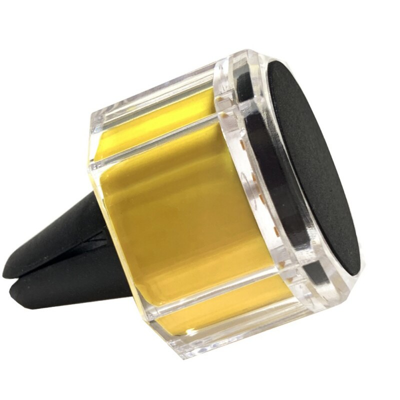 Car Multi-Function Mobile Phone Bracket Air Outlet Navigation Out Bracket Circular Magnetic Suction Port With Aromatherapy: YELLOW