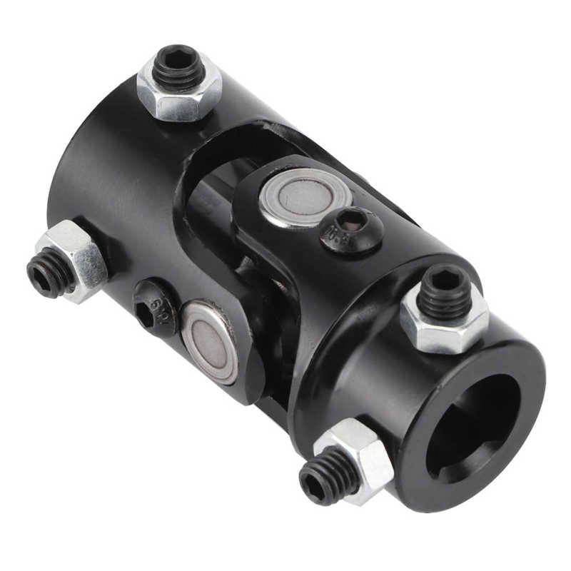 Steering U Joint 3/4in Steering Shaft U Joint Stainless Steel Wear Resisitant Durable Black Universal Steering Shaft U-Joint