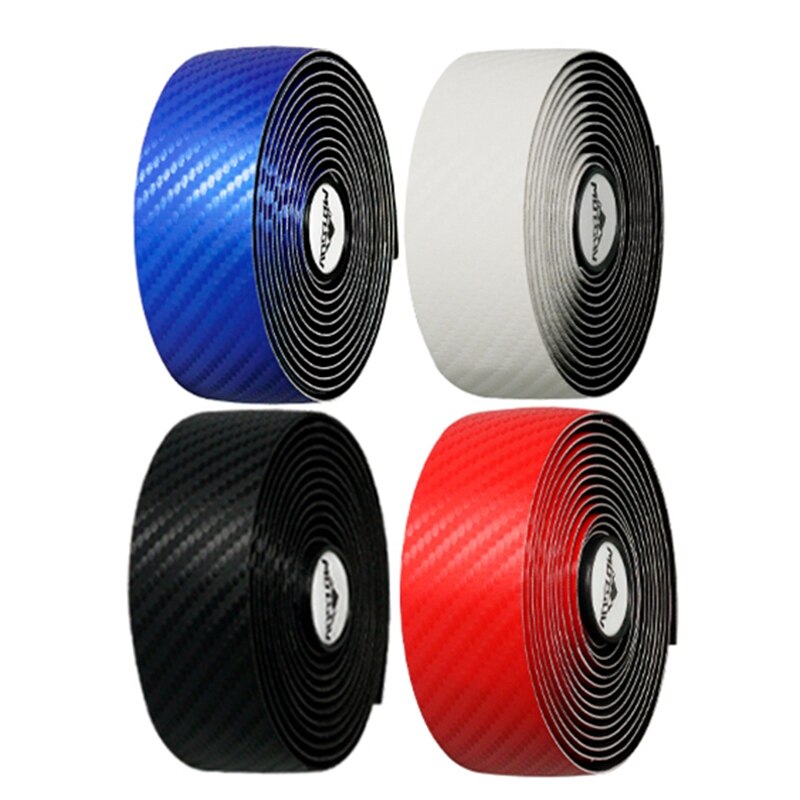 Motsuv Racefiets Stuurlint Carbon Fiets Bar Tape Demping Anti-Vibratie + 2 Bar Plug Fietsen Accessoires