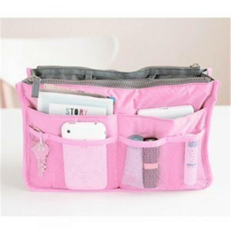 Handtas Organizer Insert Liner Rits Reistas Cosmetische Zakken Organisator Grote Portemonnee Dames Cosmetische