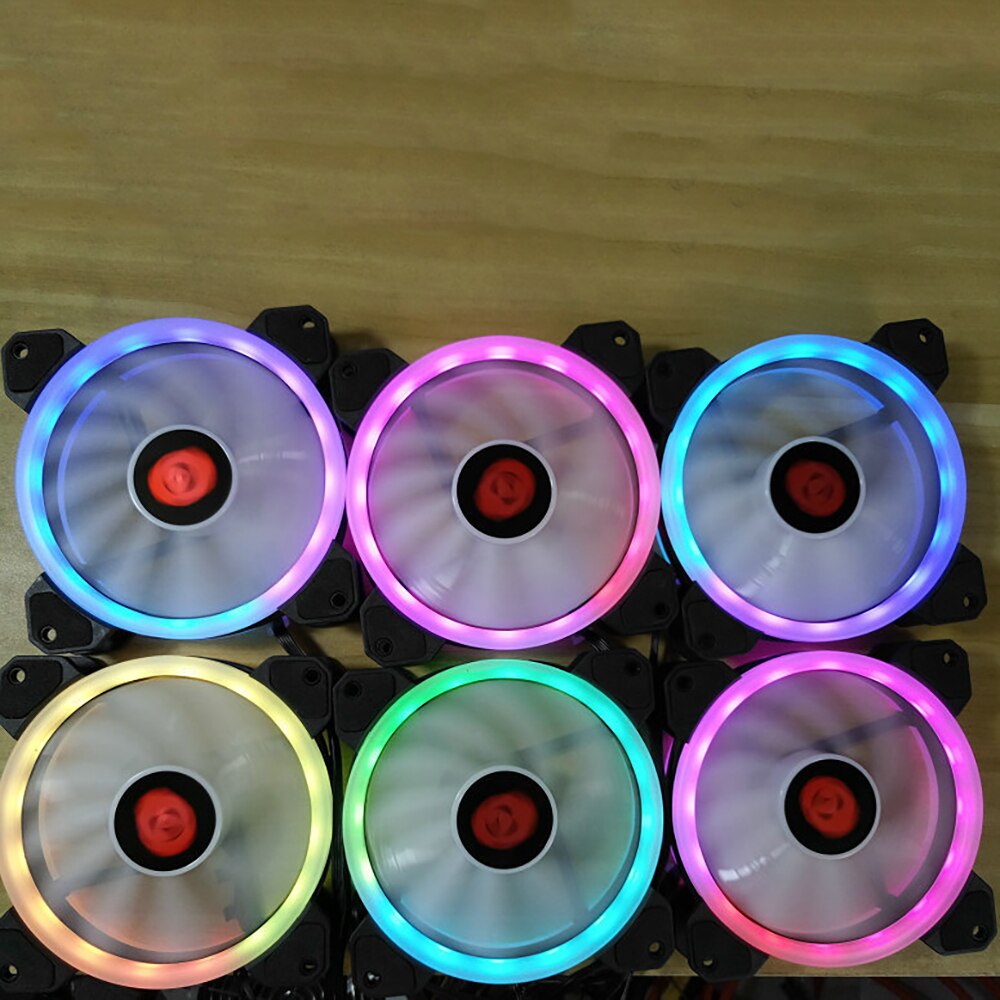 Lüfter rgb-gehäuse 12cm runde form desktop-gehäuse wasserkühlung lüfter bunt pc computer lüfter kühler rgb-controller