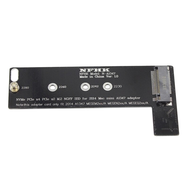 NVMe M2 SSD Converter Card to for Apply Mac Mini A1347 MEGEN2 MEGEQ2 Adapter Raiser PCI Express NGFF 760P 600P Riser Ca