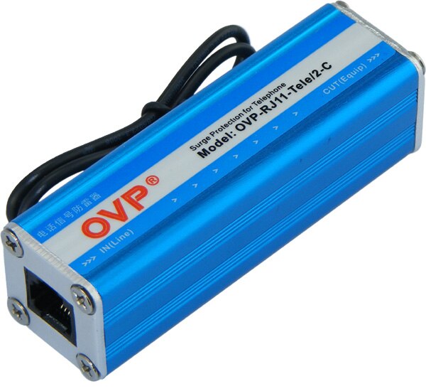 Communicatiesignaal bliksemafleider  rj11 telefoonlijn faxapparaat bliksemafleider huistelefoonlijn