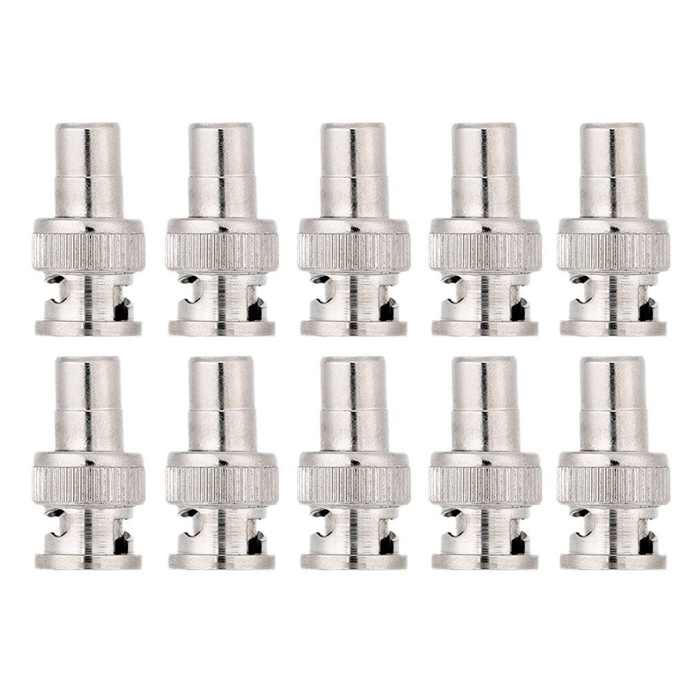 AHWVSE 10x BNC Male to RCA Female Coax Cable Connector Adapter Coupler for CCTV Camera