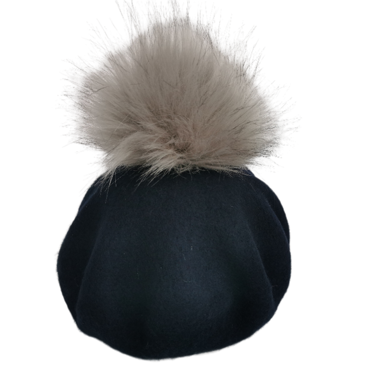 Sombreros para bebé niña, boinas de lana pura 70%, sombrero de pintor francés, Boina de pintor, boina cálida, accesorios de fotografía: black 1
