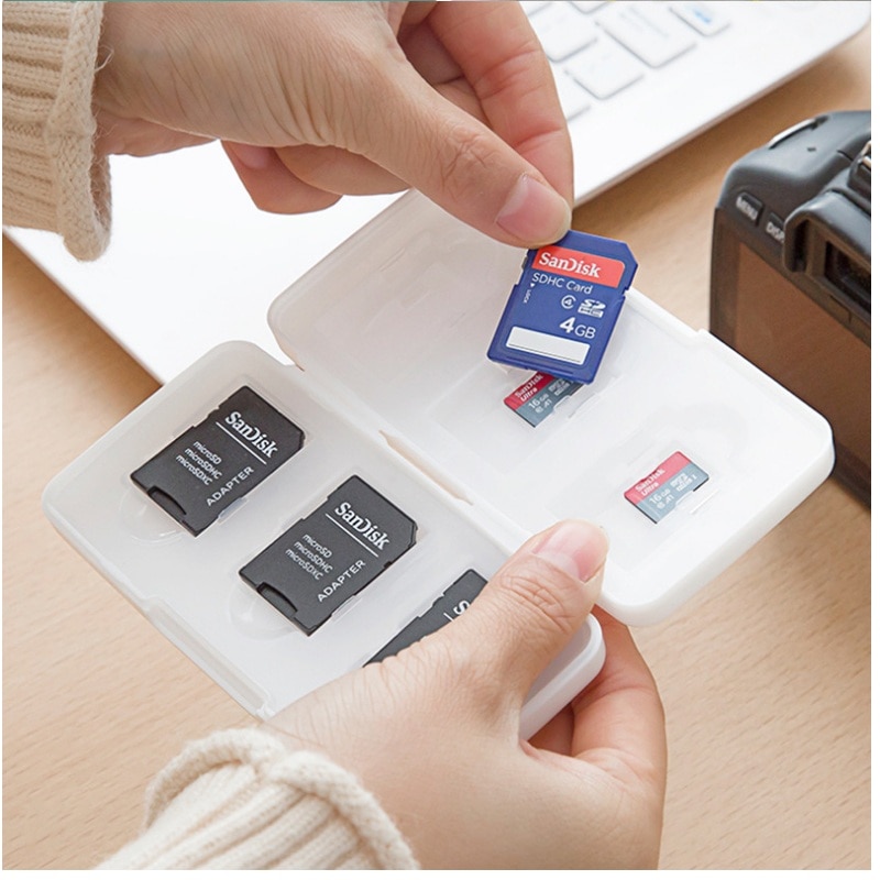 Transparante Memory Card Case Box Opslag Houder 6 SD 6TF Micro SD 12 Kaart Kaarten Harde Tas Waterdichte plastic vormige 6TF + 6SD