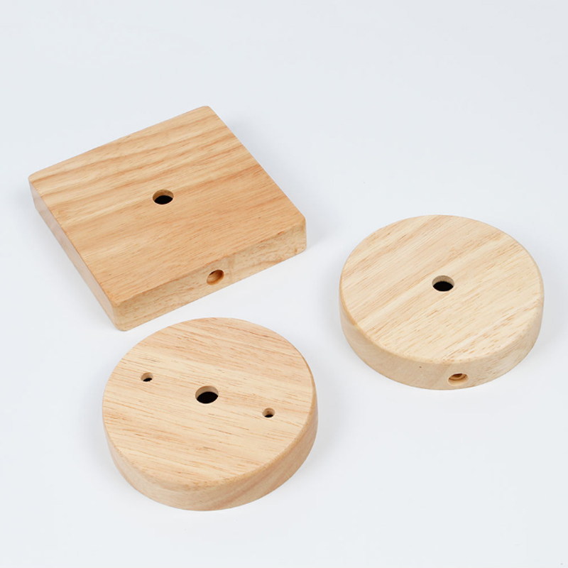 Base de lámpara de estilo conciso, placa de techo moderna, soporte de techo de madera e27, accesorios de iluminación DIY