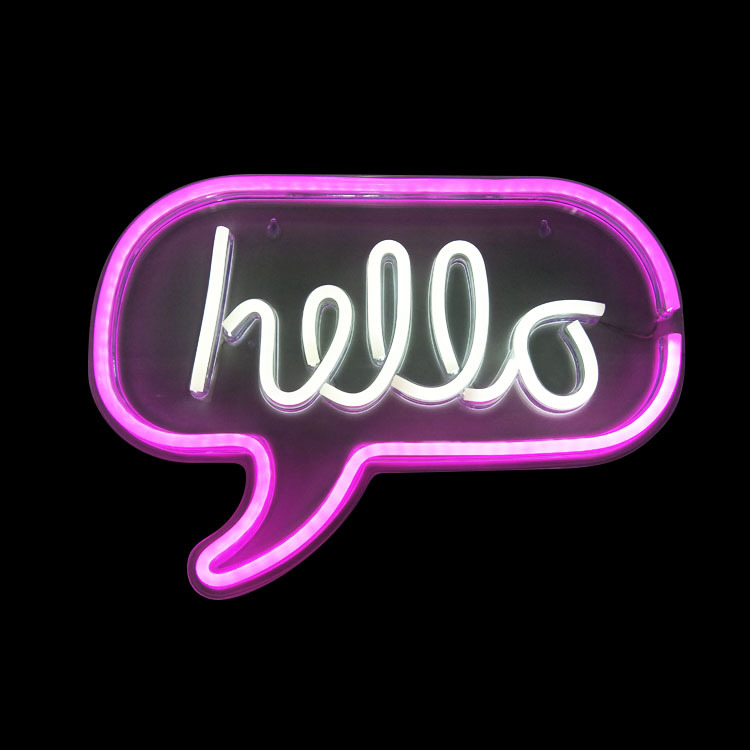 Led hallo neonlys skilt tilpassede bokstaver for fest bryllup dekorasjoner hjem vegg rom dekor hallo neon skilt