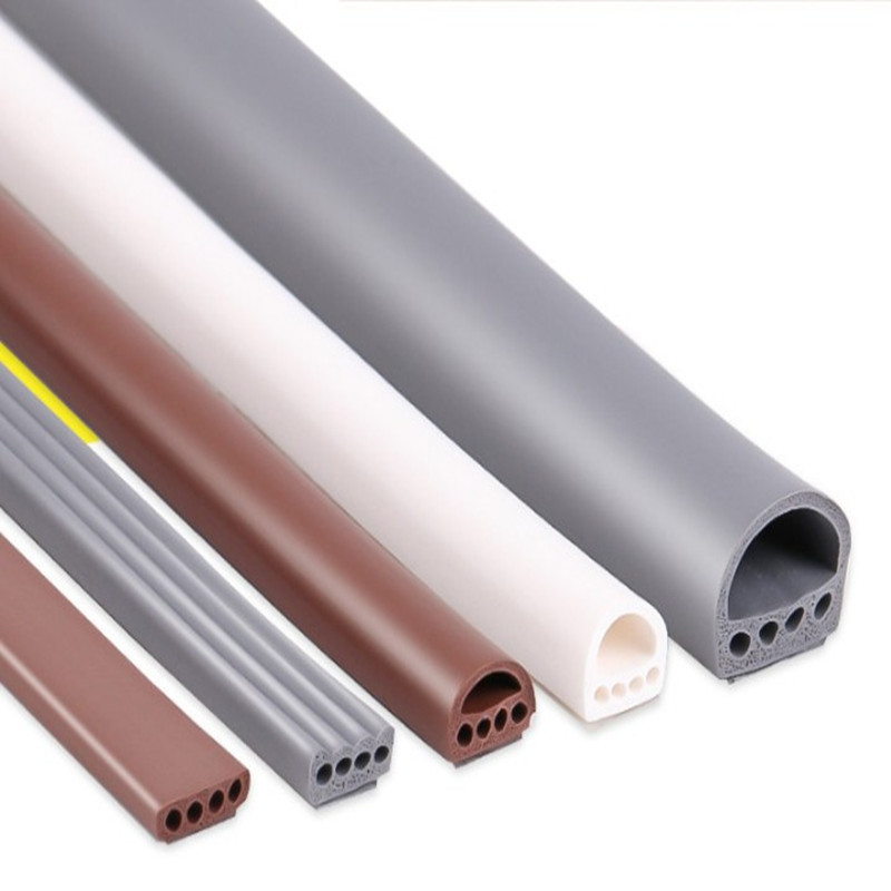 6 meter/partij E/D/I type Siliconen rubber afdichting strip voor deur/raam geluid isolerende strip zelf -plakband