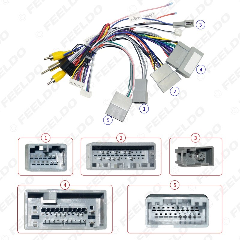 Akozon Audio Kabelbaum, Auto Stromkabel Audio Stereo Kabelbaum Adapter mit Canbus Box Ersatz für F30/F10/X5/E46/E39/E53