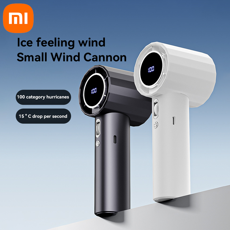 Xiaomi draagbare handventilator 100% windsnelheid, verstelbaar USB-opladen, mini draagbare turbo, duurzame hogesnelheidsventilator voor buiten