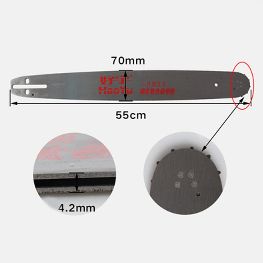 1pc Gasoline saw guide plate chain plate chainsaw fittings 16 18 20 inch titanium alloy guide plate electric chain saw