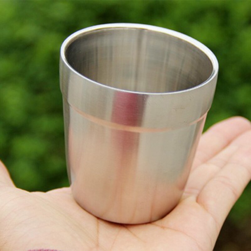 Tiartisan-taza de agua de acero inoxidable para acampar al aire libre, vaso de doble pared para beber vino, café, RC368, 1/2/3 Uds.