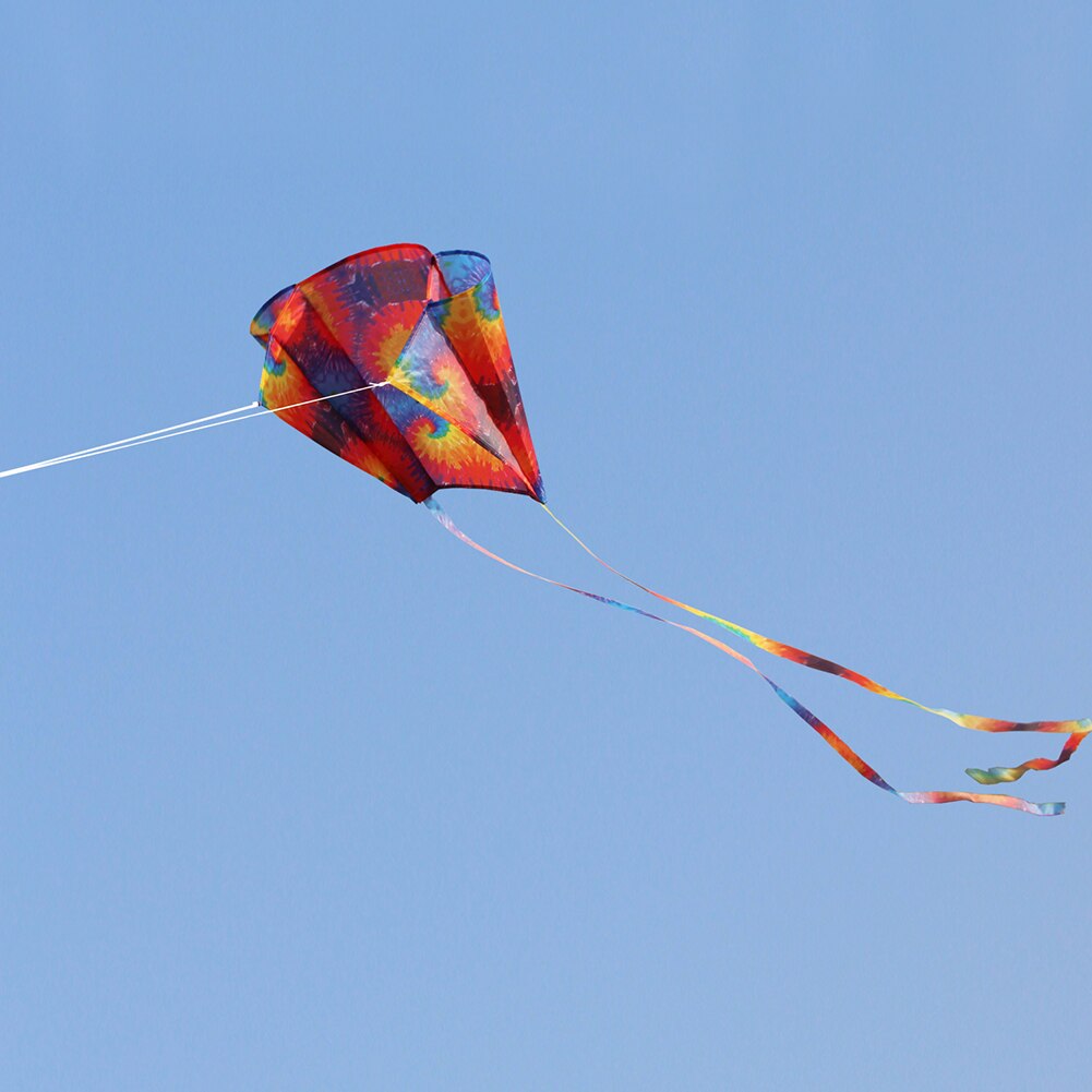 Aquilone volante a coda lunga colorato Parafoil all&#39;aperto con giocattolo per bambini linea 30m