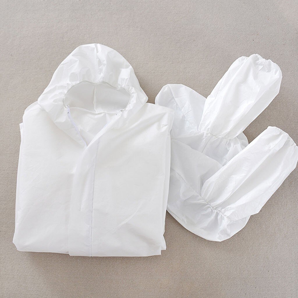 Disposable Protection Gown Dust Spray Suit Siamese Non-woven Dust-proof Anti Splash Clothing Safely Clothes In Stock#E30