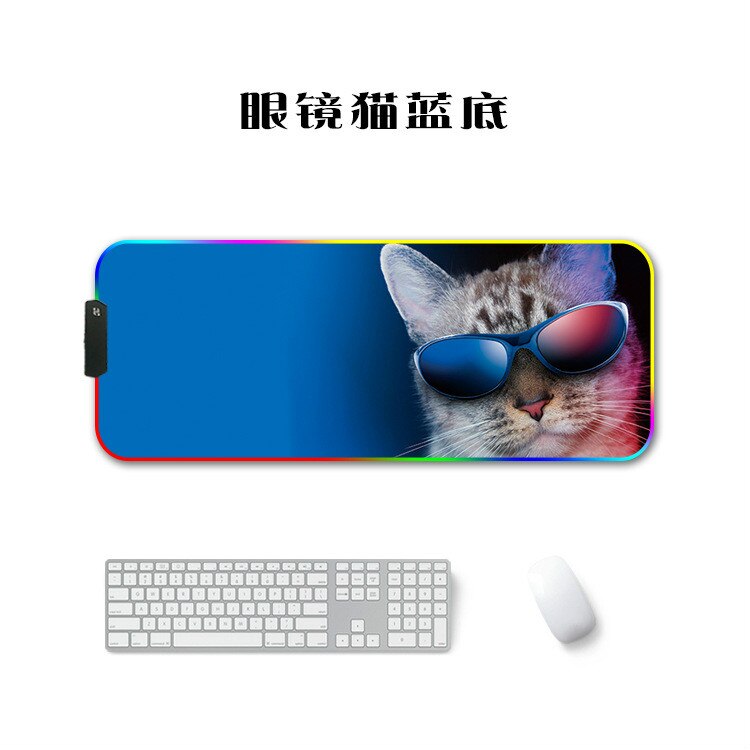 Rvb grand tapis de souris tapis de souris de jeu Gamer Led ordinateur tapis de souris grand tapis de souris avec rétro-éclairage tapis pour clavier tapis de bureau souris: 400x900x3mm15