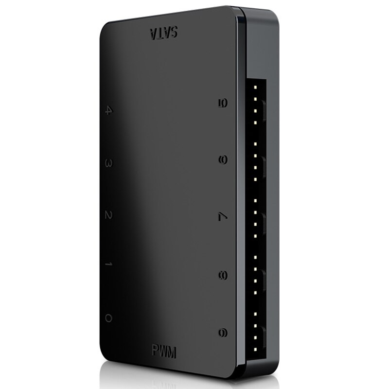 1 to 10 4PIN SATA PWM CPU Cooler Case Cooling Fan Cable Hub Splitter Adapter net Adsorption