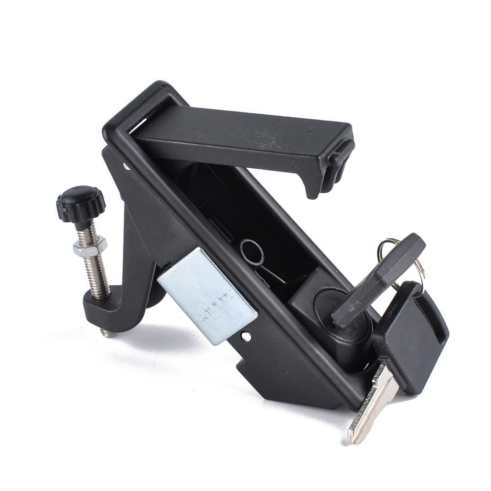 Zinc Alloy Adjustable Lever Hand Operated Compression Latch with 2 Keys Car Accessories: black