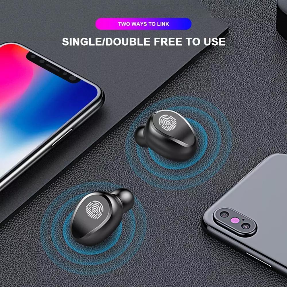 Matte bluetooth 5,0 kopfhörer F9 sport Touch Control drahtlose super mini ohrhörer für alle telefon