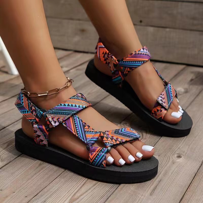 Oulylan Cute Rope Sandals for Women Comfort Gladiator Summer Platform Flat Sandals Women Light Non-slip Beach Shoes: SKY BLUE / 40