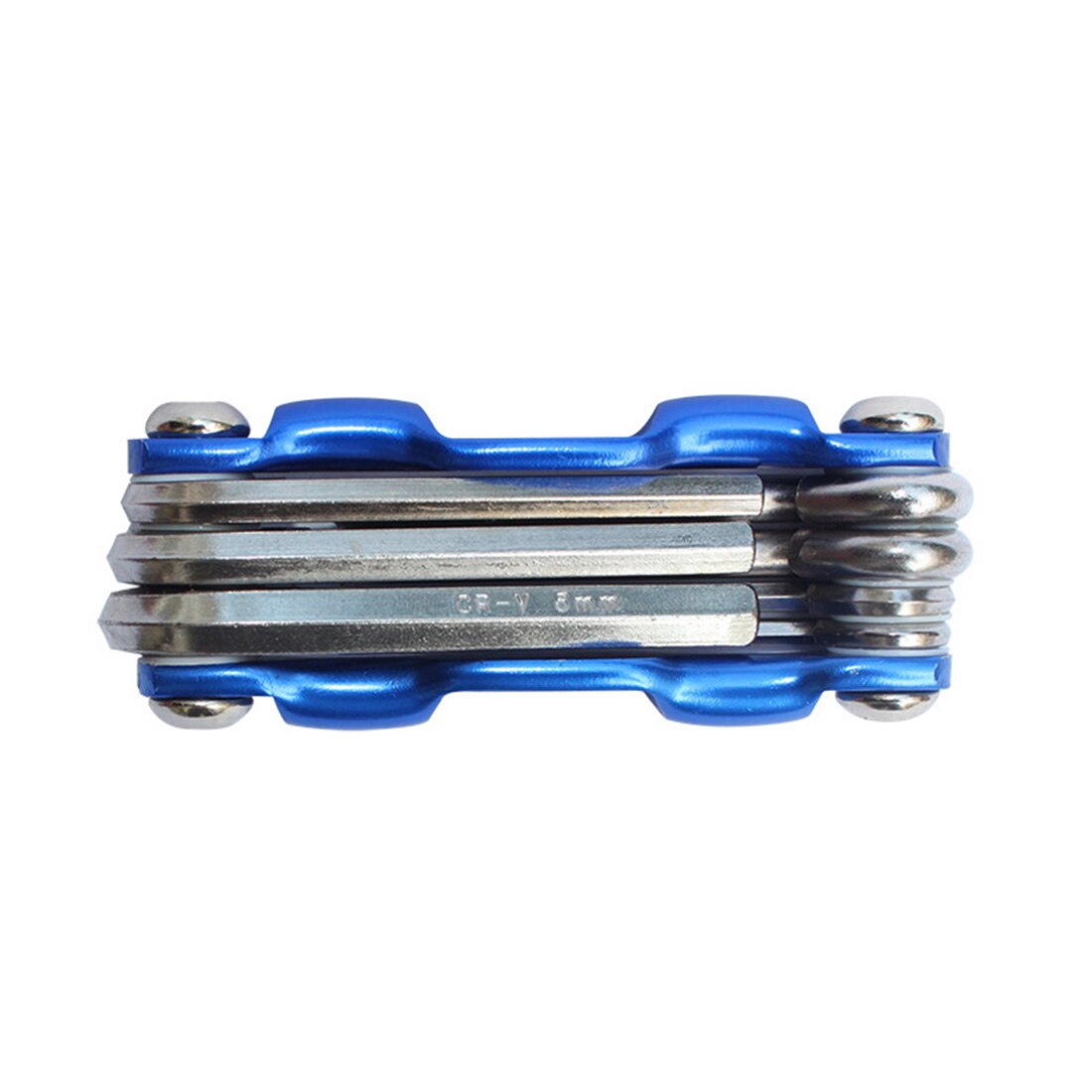 Herramienta de destornillador de Kit de herramientas de reparación de bicicletas hexagonal multifunción 7 en 1 para bicicleta de montaña MTB herramienta de reparación de bicicletas: blue